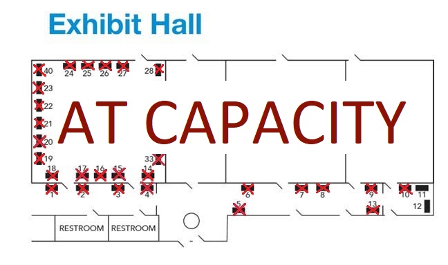 Image indicating the exhibit hall is at capacity
